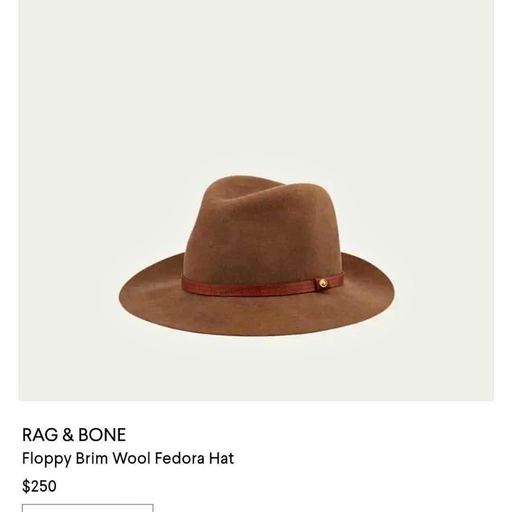 Rag & Bone Brown Hat with Black Trim